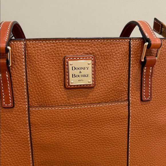 Dooney & Bourke French Caramel Lexington Pebble Grain Leather Tote Bag/ Like New - Picture 4 of 16